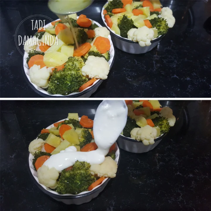 Buharda Yoğurtlu Soslu Sebze Salatası