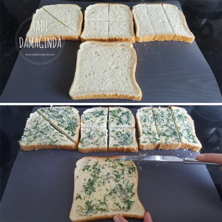 Fırında Pratik Sarımsaklı Ekmek Dilimleri