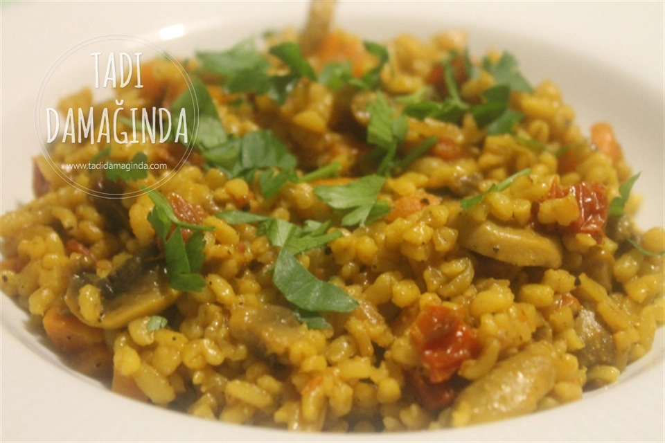 Sebzeli Mantarlı Bulgur Pilavı