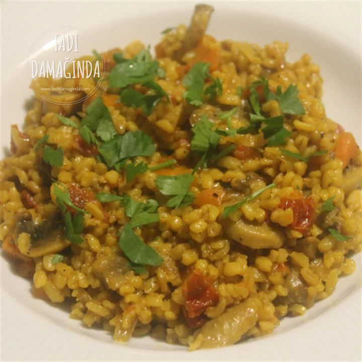 Sebzeli Mantarlı Bulgur Pilavı