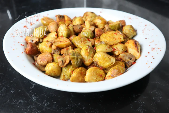 Fırında Mantarlı Brüksel Lahanası