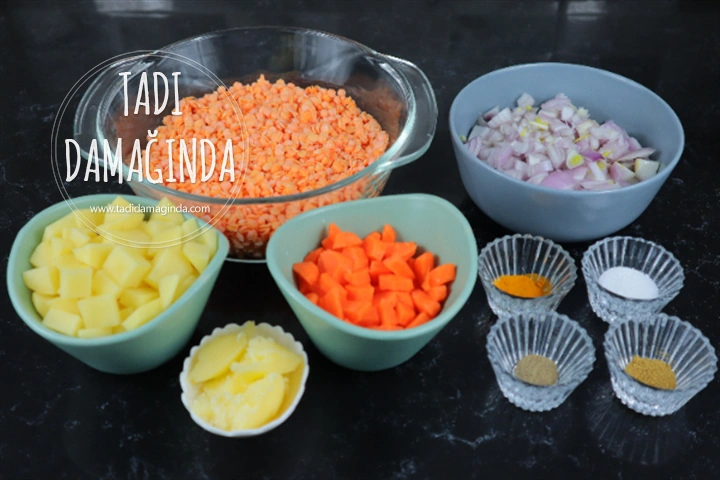 Baharatlı Sebzeli Mercimek Çorbası (Unsuz)