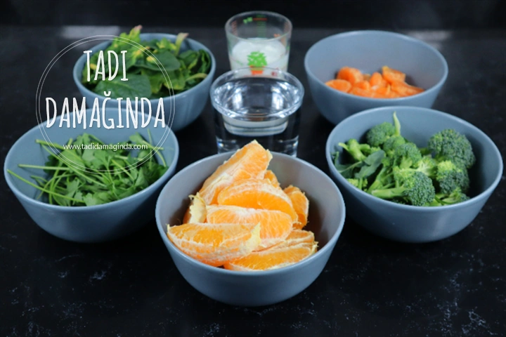 Yeşilli Turunçlu Yoğurt Smoothie