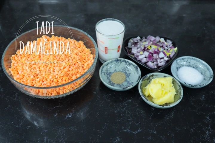 Bitkisel Sütlü Unsuz Mercimek Çorbası