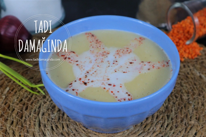 Bitkisel Sütlü Unsuz Mercimek Çorbası