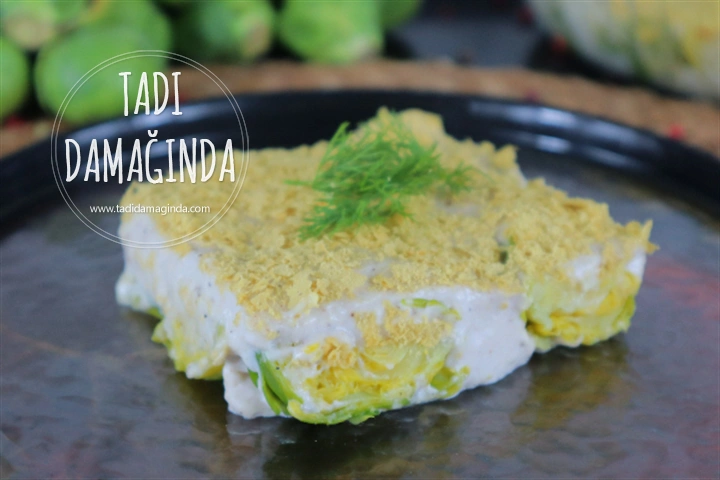 Glütensiz Laktozsuz Kazeinsiz Beşamel Soslu Brüksel Lahanası