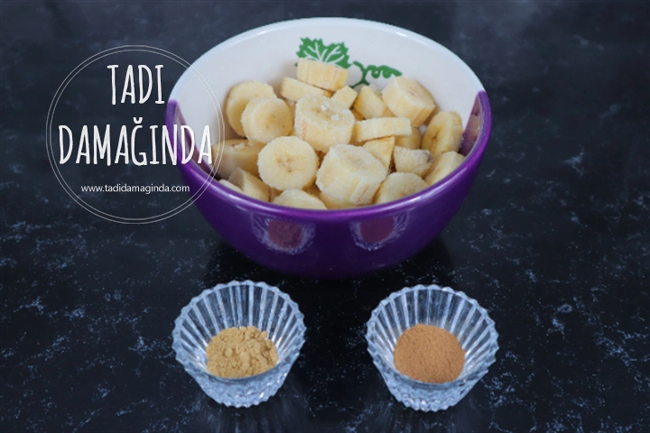 3 Malzemeli Zencefilli Tarçınlı Muz Dondurması