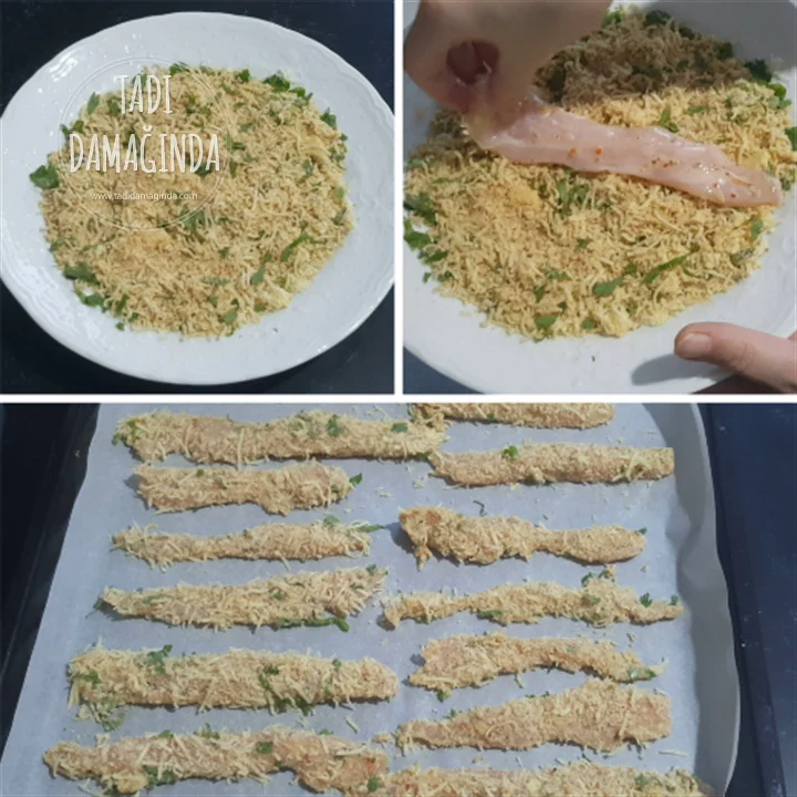 Fırında Kaşarlı Sarımsaklı Çıtır Tavuklar