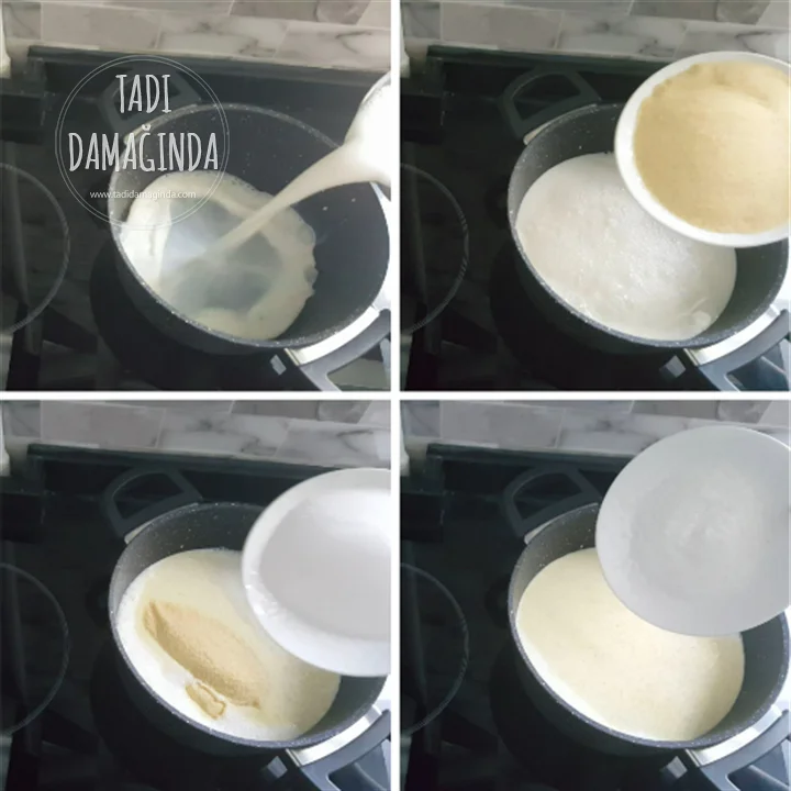 3 Renkli İrmikli Muhallebi