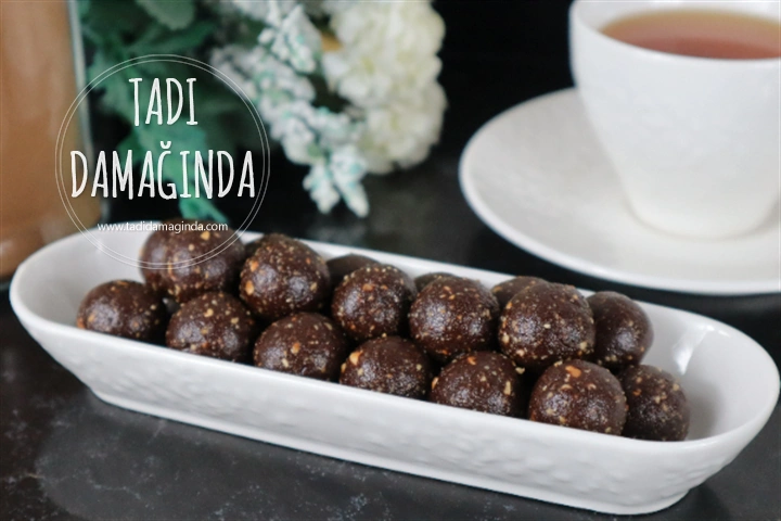 Keçiboynuzlu Fındıklı Kakaolu Toplar (Rafine Şekersiz Glütensiz Vegan)