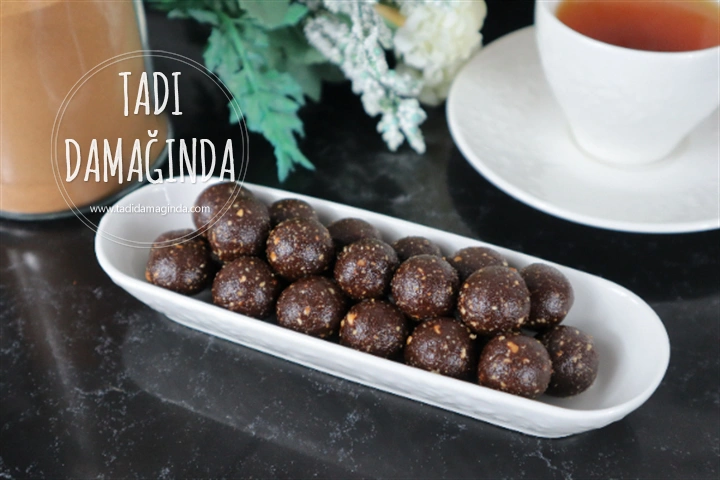 Keçiboynuzlu Fındıklı Kakaolu Toplar (Rafine Şekersiz Glütensiz Vegan)