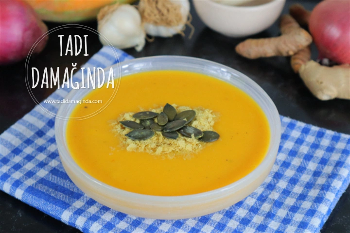 Vegan Sütlü Bal Kabağı Çorbası