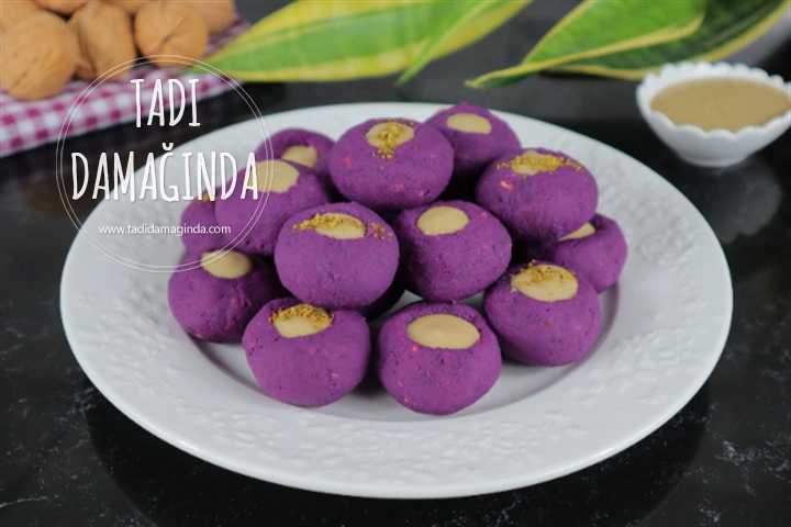 Tahinli Cevizli Mor Tatlı Patatesler