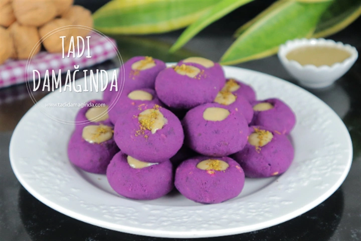 Tahinli Cevizli Mor Tatlı Patatesler