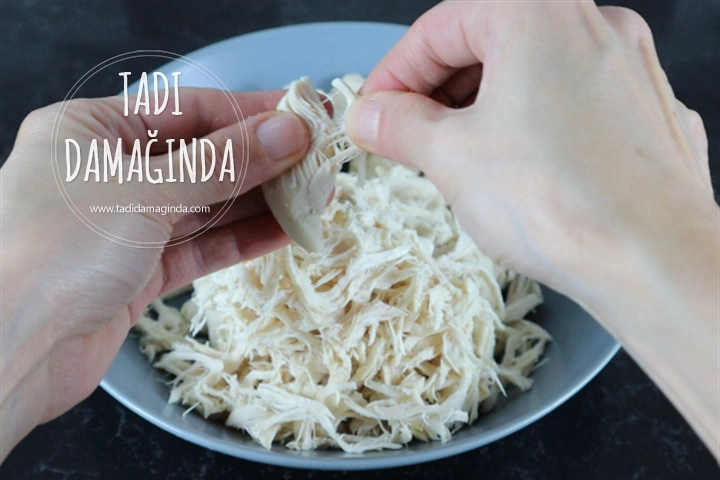 Yoğurtlu Tavuk Salatası (Yalancı Çerkez Tavuğu)