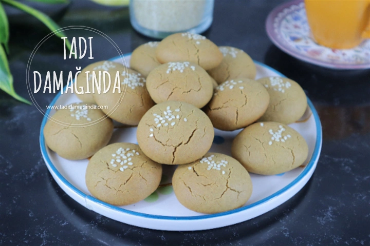 Az Malzemeli Tahinli Enfes Kurabiye (Glütensiz Rafine Şekersiz Vegan)