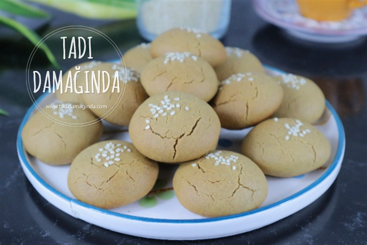 Az Malzemeli Tahinli Enfes Kurabiye (Glütensiz Rafine Şekersiz Vegan)