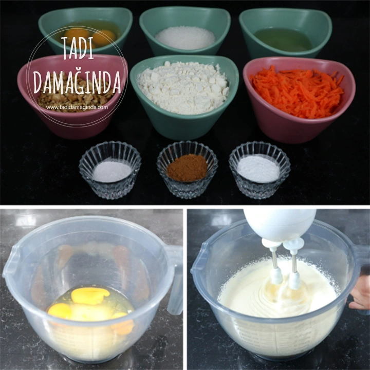 Tart Kalıbında Kremalı Havuçlu Kek