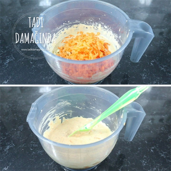 Tart Kalıbında Kremalı Havuçlu Kek