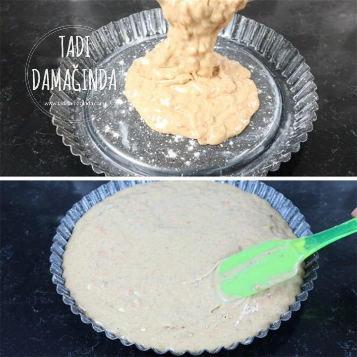 Tart Kalıbında Kremalı Havuçlu Kek