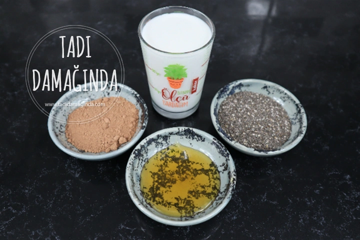 Laktozsuz Kazeinsiz Kakaolu Chia Puding