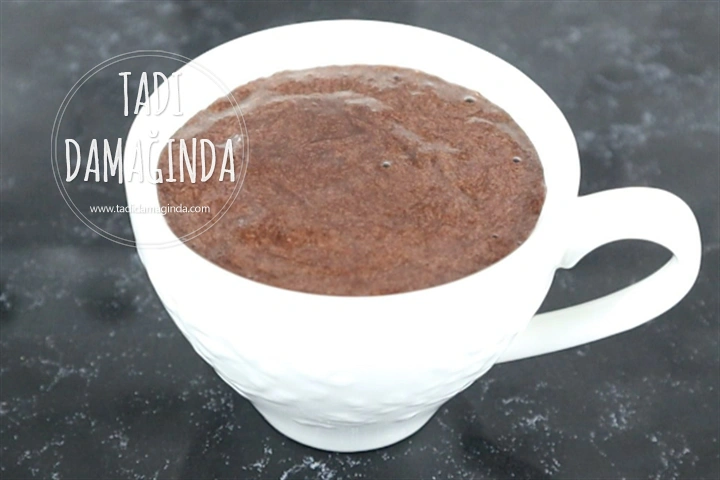 Mikrodalgada 3 Malzemeli Unsuz Şekersiz Bardak Kek