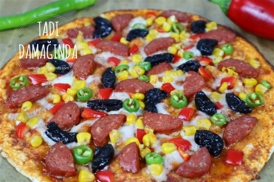 Kaşar Dolgulu Lavaş Pizza