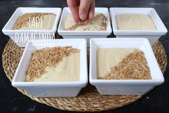 4 Malzemeli Tahinli Muhallebi