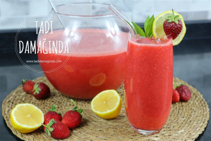 Şekersiz Çilekli Limonata