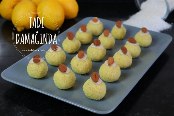 Rafine Şekersiz Glütensiz Pişmeyen Limonlu Toplar