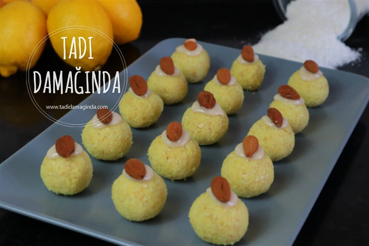 Rafine Şekersiz Glütensiz Pişmeyen Limonlu Toplar