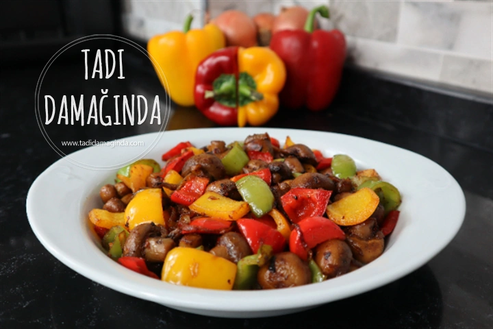 Rengarenk Karamelize Mantar Sote