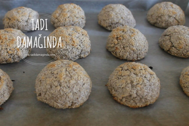 3 Malzemeli Hindistan Cevizi Kurabiye (Unsuz Yağsız Vegan)