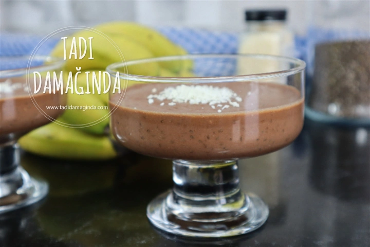 Laktozsuz Kazeinsiz Muzlu Kakaolu Chia Puding