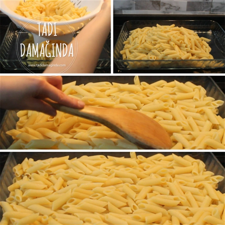 Fırında Ispanaklı Makarna