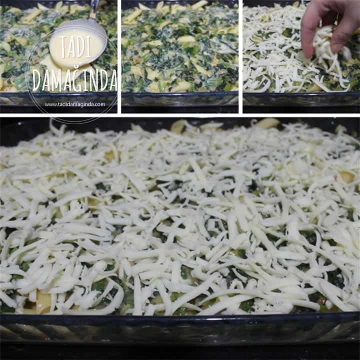 Fırında Ispanaklı Makarna