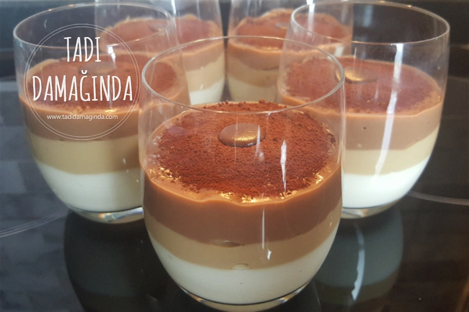 Kremalı Kahveli Kakaolu Puding (Glütensiz)