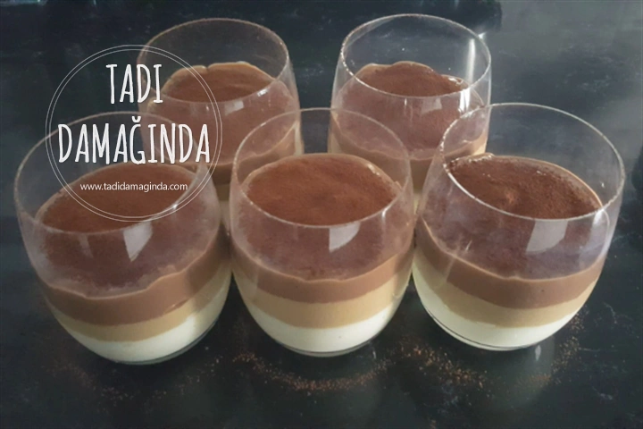 Kremalı Kahveli Kakaolu Puding (Glütensiz)