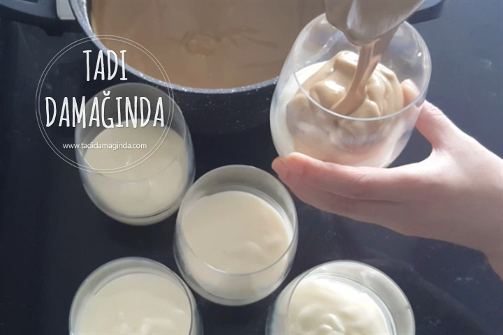 Kremalı Kahveli Kakaolu Puding (Glütensiz)