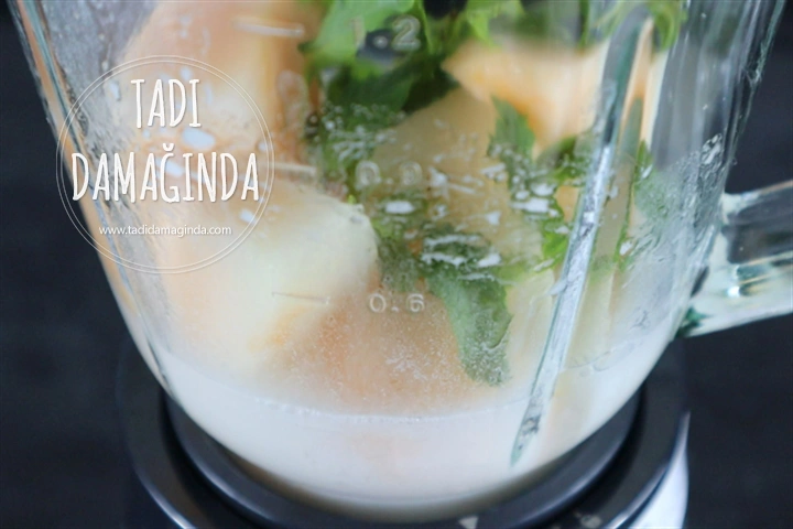 Şekersiz Kavunlu Vegan Milkshake