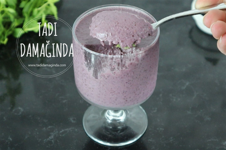 Böğürtlenli Chia Puding (Laktozsuz Kazeinsiz Rafine Şekersiz)