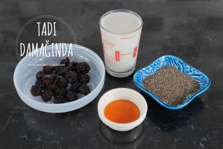 Böğürtlenli Chia Puding (Laktozsuz Kazeinsiz Rafine Şekersiz)